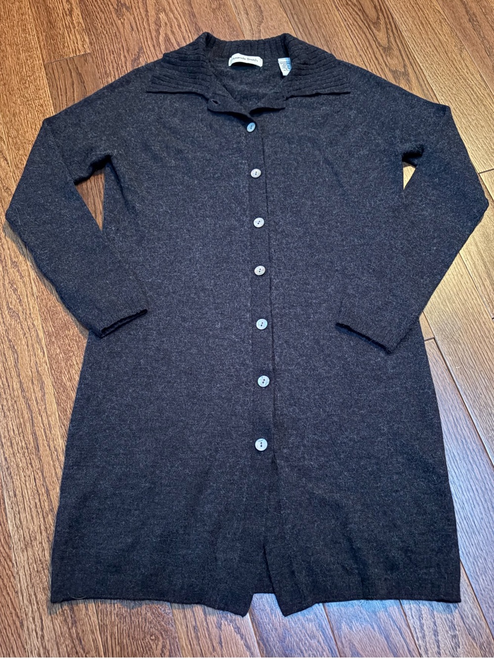 Vintage 90s Amanda Smith Longline Button-Front Cardigan Duster Size S